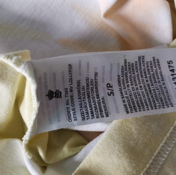 🇧🇷 Rio De Janeiro Tie Dye Tank Top Yellow & Green Small 100% Cotton - Picture 5 of 7